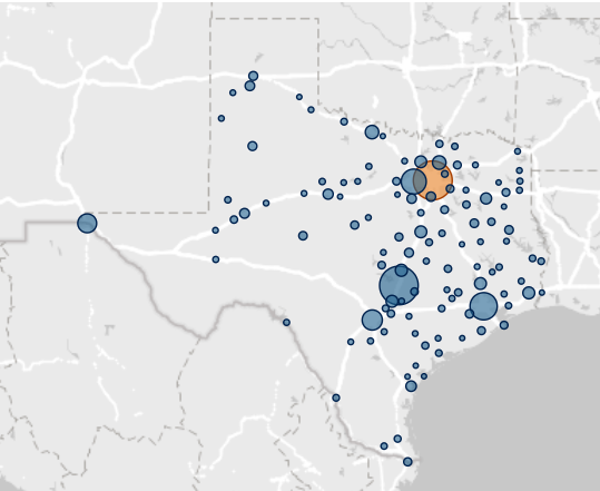 Screenshot of Reoffenders by County