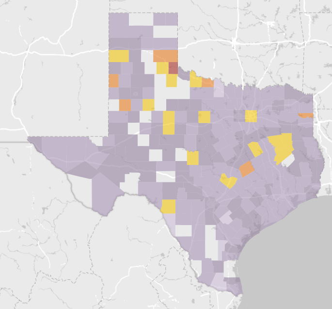 Screenshot of Waitlist by County